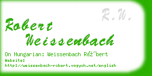 robert weissenbach business card